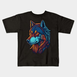 Wolf Magic - Captivating Wilderness Elegance Kids T-Shirt